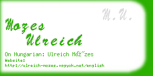 mozes ulreich business card
